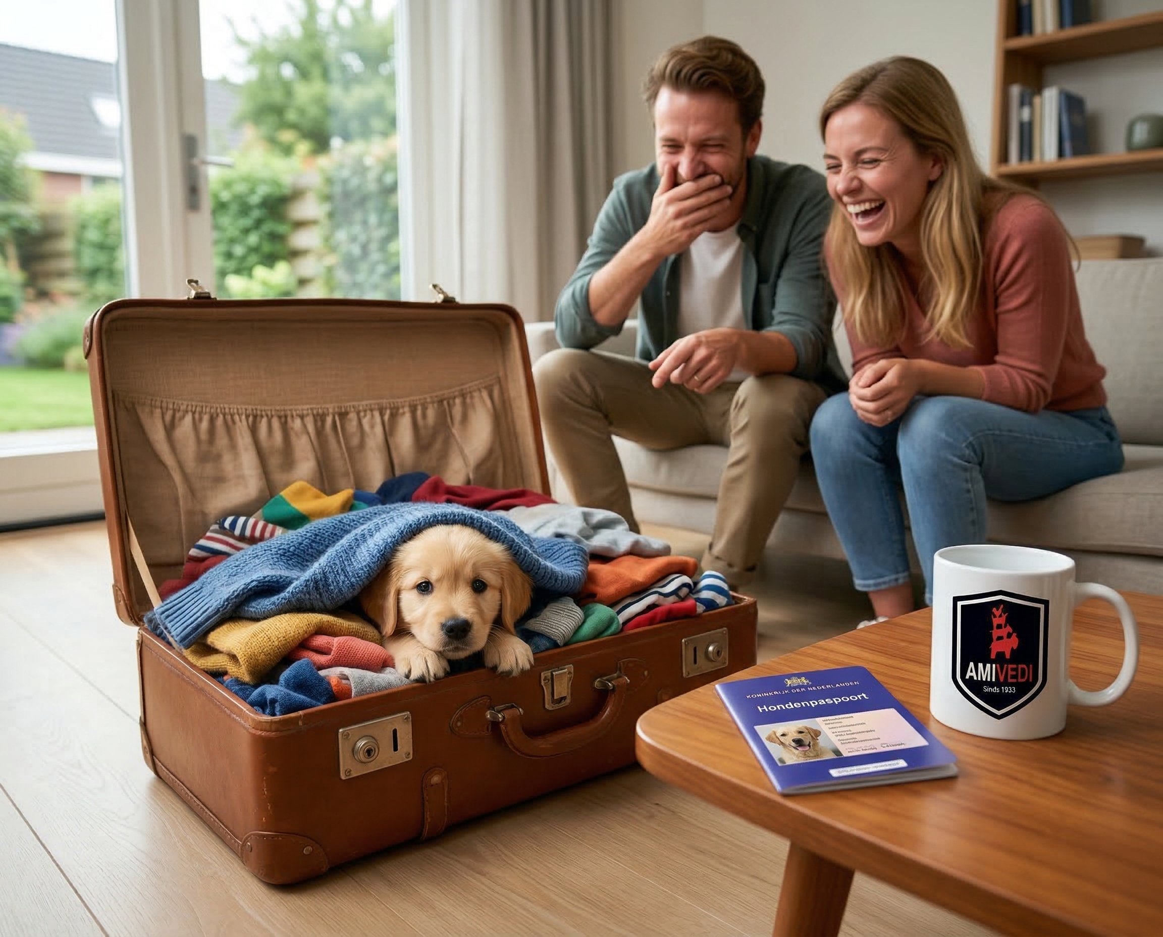 Amivedi Hond In Koffer