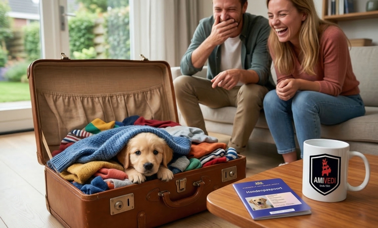 Amivedi Hond In Koffer